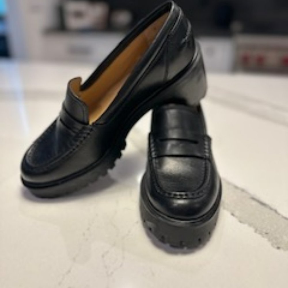 Madewell The Leander Lug Penny Loafer - Black - US Women's 8